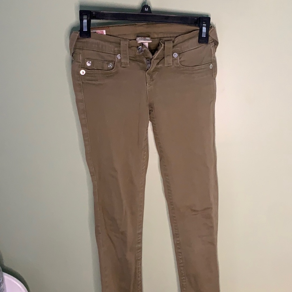 Olive green True religion jeans